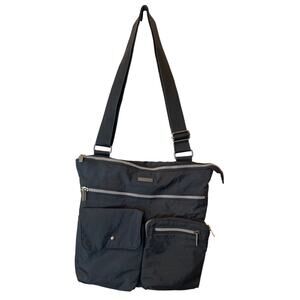 Grey Baggallini Pink Interior Crossbody Shoulder Bag Preowned